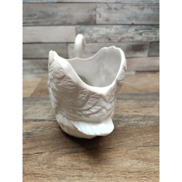 White Swan Planter Pot Bird 1988 Made In Taiwan Vintage Porcelain F.T.D.A. - Picture 5 of 8